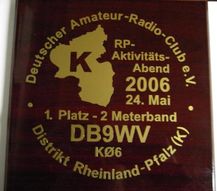 Plakette fr DB9WV