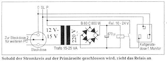 Schaltung Automatische Netzversorgung
